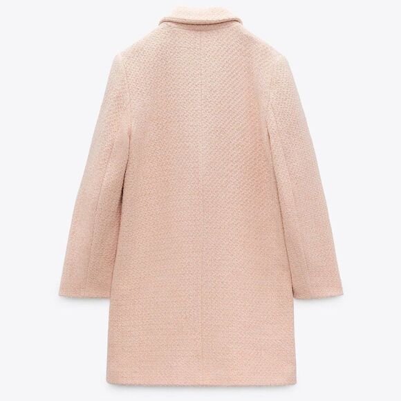 ZARA TEXTURED COAT COTTON BLEND NEW - Picture 7 of 7
